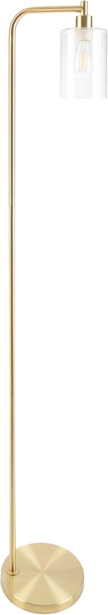 Floor Lamp - Modern Floor Lamp with Glass Shade and LED Edison — Lavish Home