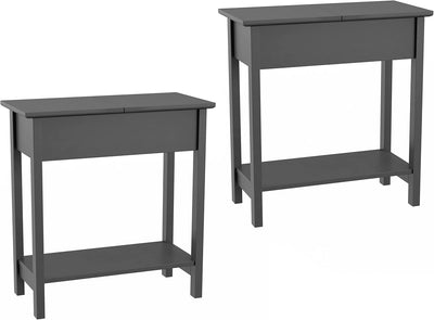 Flip Top End Table - Set of 2 Living Room End Tables