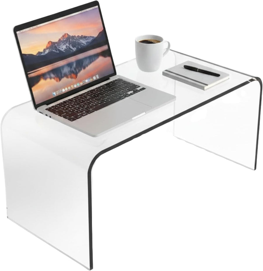 Acrylic Side Table - 14x12x24 Inch Multipurpose C Shaped End — Lavish Home