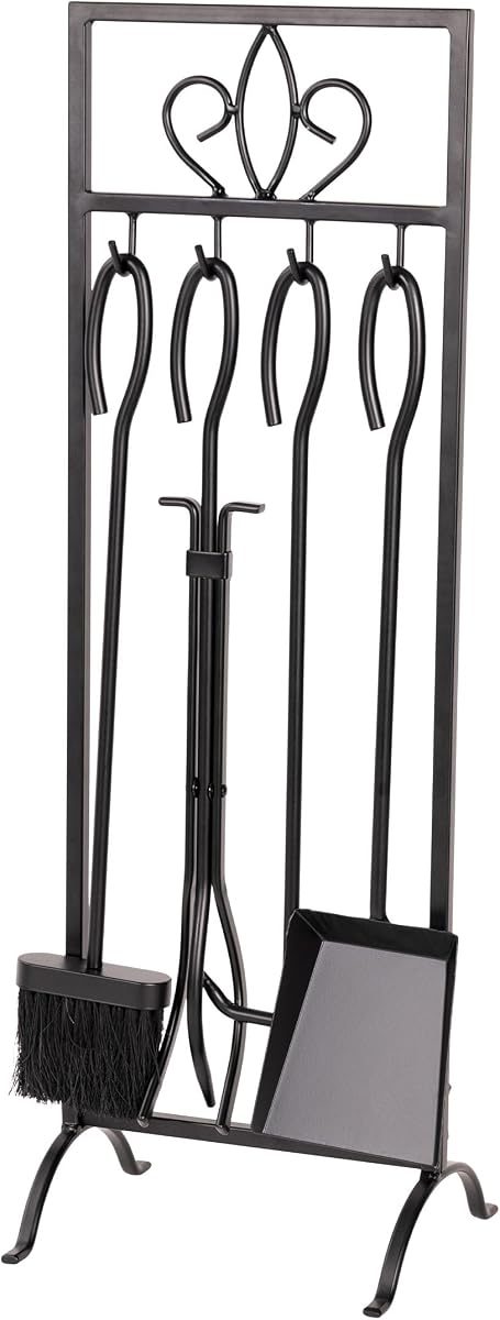 5-Piece Fireplace Tools Set - Fire Tools for Fire Places — Lavish Home