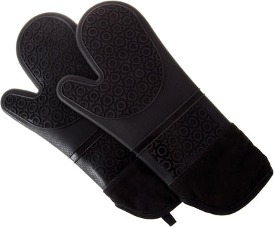 Silicone Oven Mitts - Extra Long Professional Quality Heat, 1 Pair