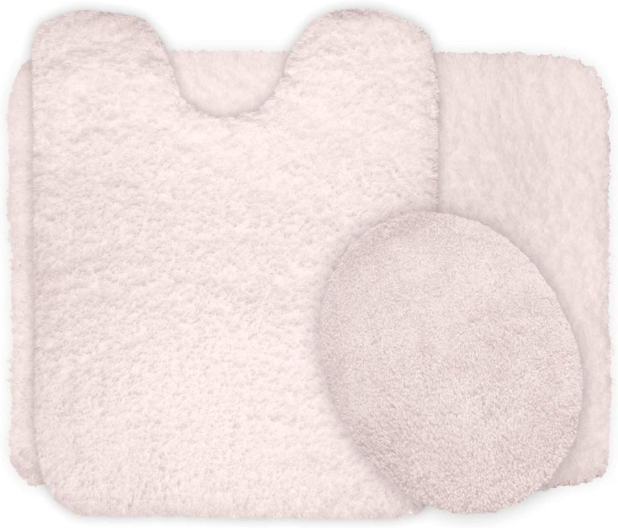 3-Piece Bathroom Rug Set, Ivory — Lavish Home
