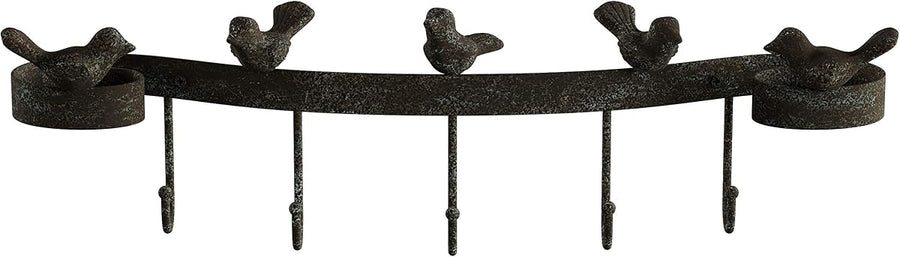 Decorative Birds on Ribbon Hook-Cast Iron Shabby Chic Rustic — Lavish Home