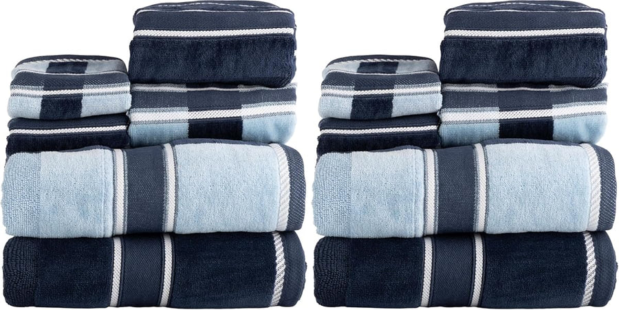 6 Piece Bathroom Towels Set, 6-Piece Towel Set (Pack of 2) — Lavish Home