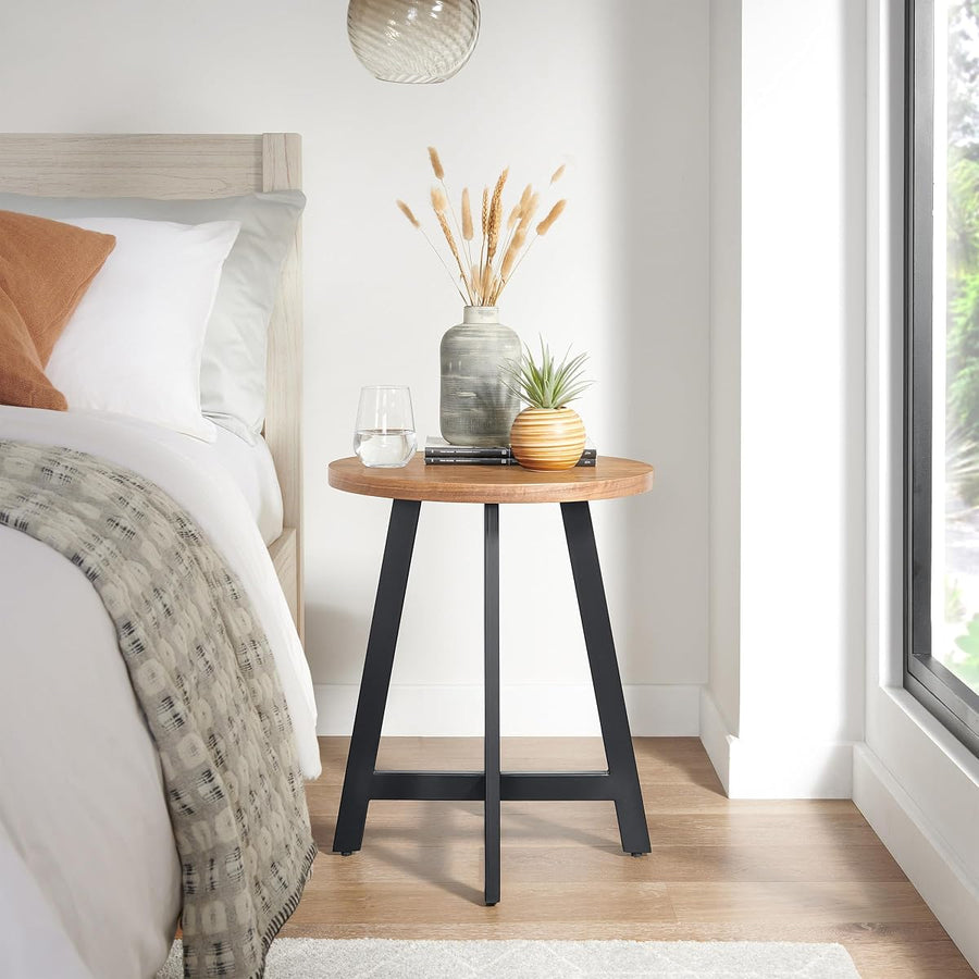 End Table - Industrial Side Table, (L) 18” x (W) 18” x (H) 21.9” — Lavish Home