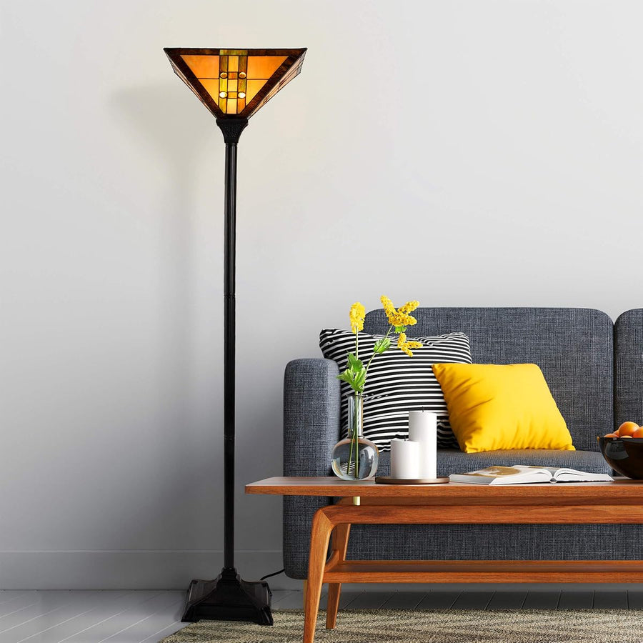 Tiffany Style Floor Lamp, Black — Lavish Home