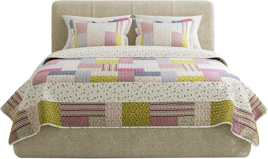 3-Piece Quilt Set - Savannah Classic Patchwork King Quilt — Lavish Home