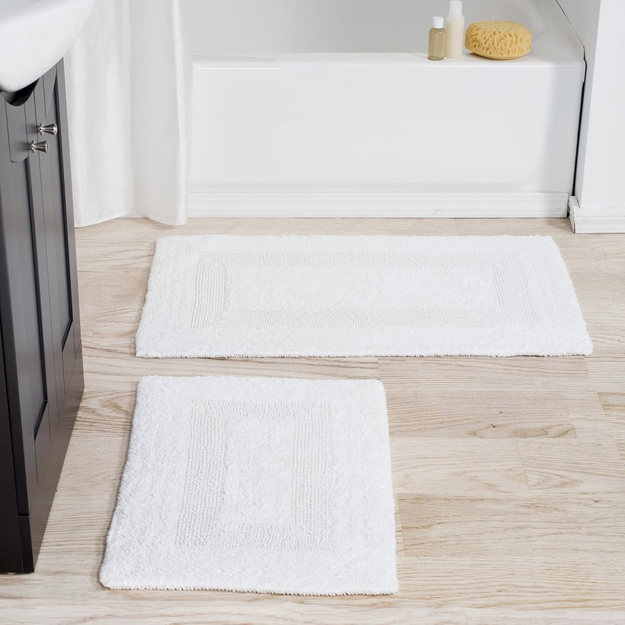 Bathroom Rugs - 2-Piece Cotton Bathroom Mat Set — Lavish Home