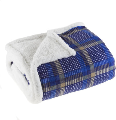 Reversible Plaid Fleece Blanket