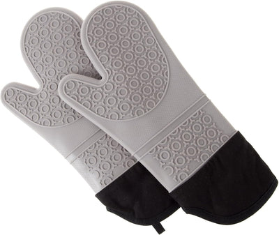 Silicone Oven Mitts - Extra Long Professional Quality Heat, cotton