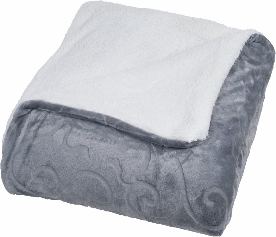 Floral Etched Fleece Blanket — Lavish Home