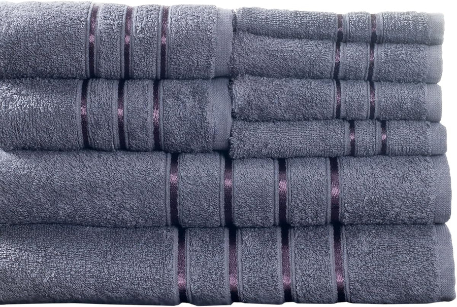 8PC Plush Bathroom Towels Set, 27.5"x57.25"x 0.25" — Lavish Home