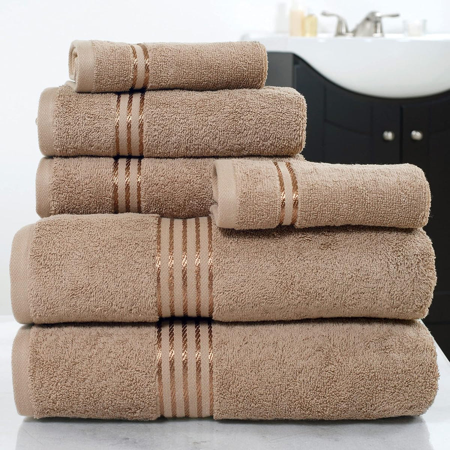 6 Piece Towel Set - 625 GSM 100% Cotton Bathroom Accessories — Lavish Home