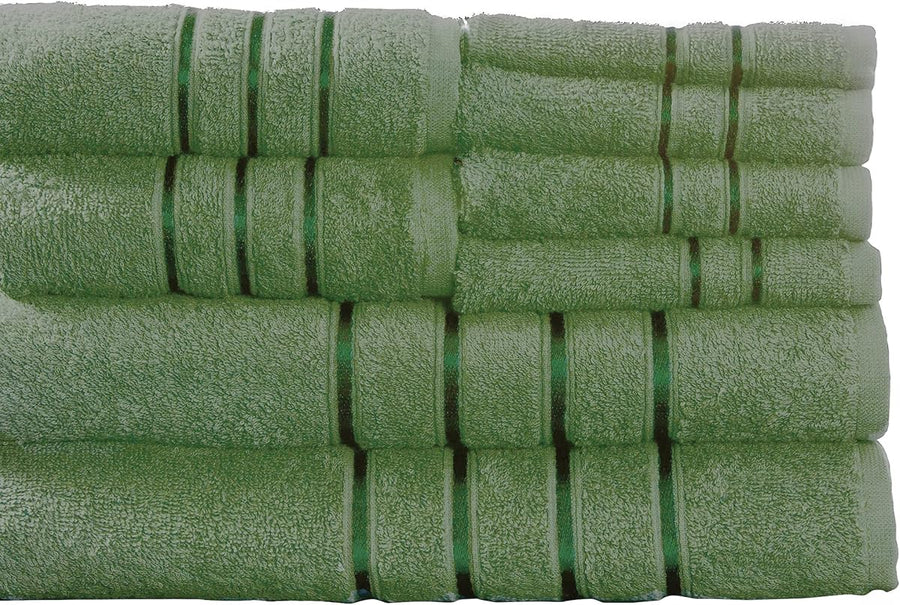 8PC Plush Bathroom Towels Set, Green — Lavish Home