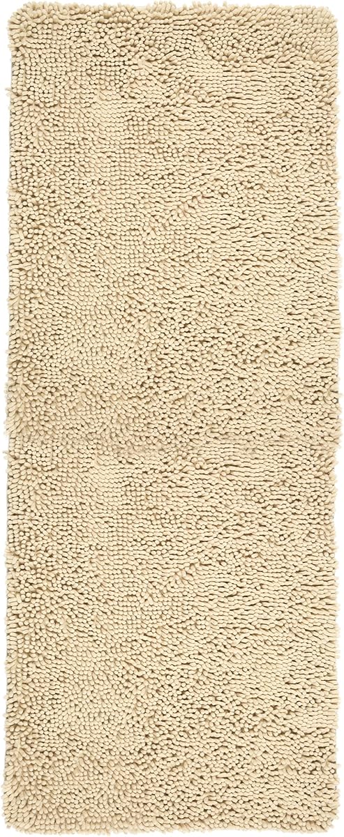 Memory Foam Shag Bath Mat (24x58), Ivory — Lavish Home