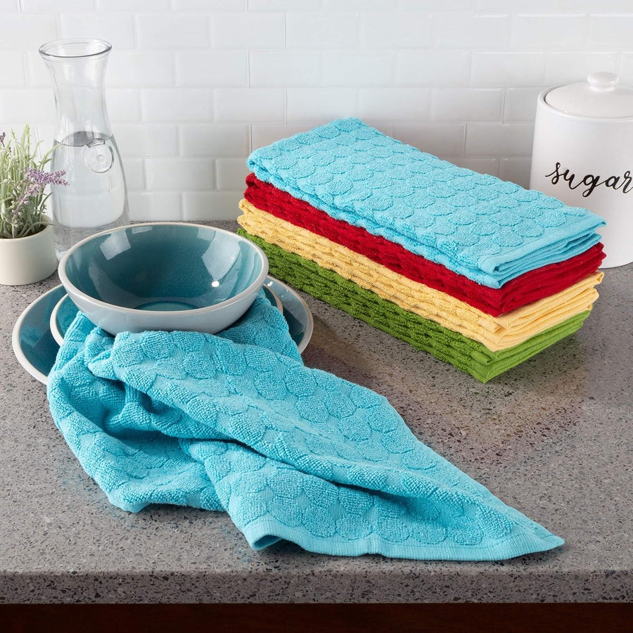 Bedford Home Set of 8 Kitchen 16"x28"-Absorbent 100% Cotton — Lavish Home