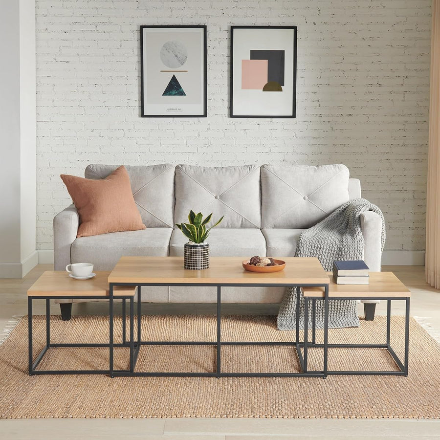 3-Piece Coffee Table Set, (L) 41.2” x (W) 23” x (H) 19” — Lavish Home
