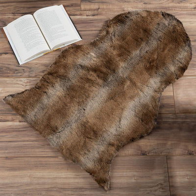 Sheepskin Throw Rug Faux Fur 2x3-Foot High Pile Soft and Plush