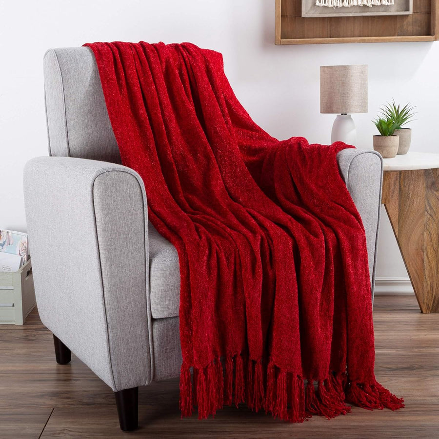 Chenille Throw Blanket- For Couch, Home Décor, Bed — Lavish Home