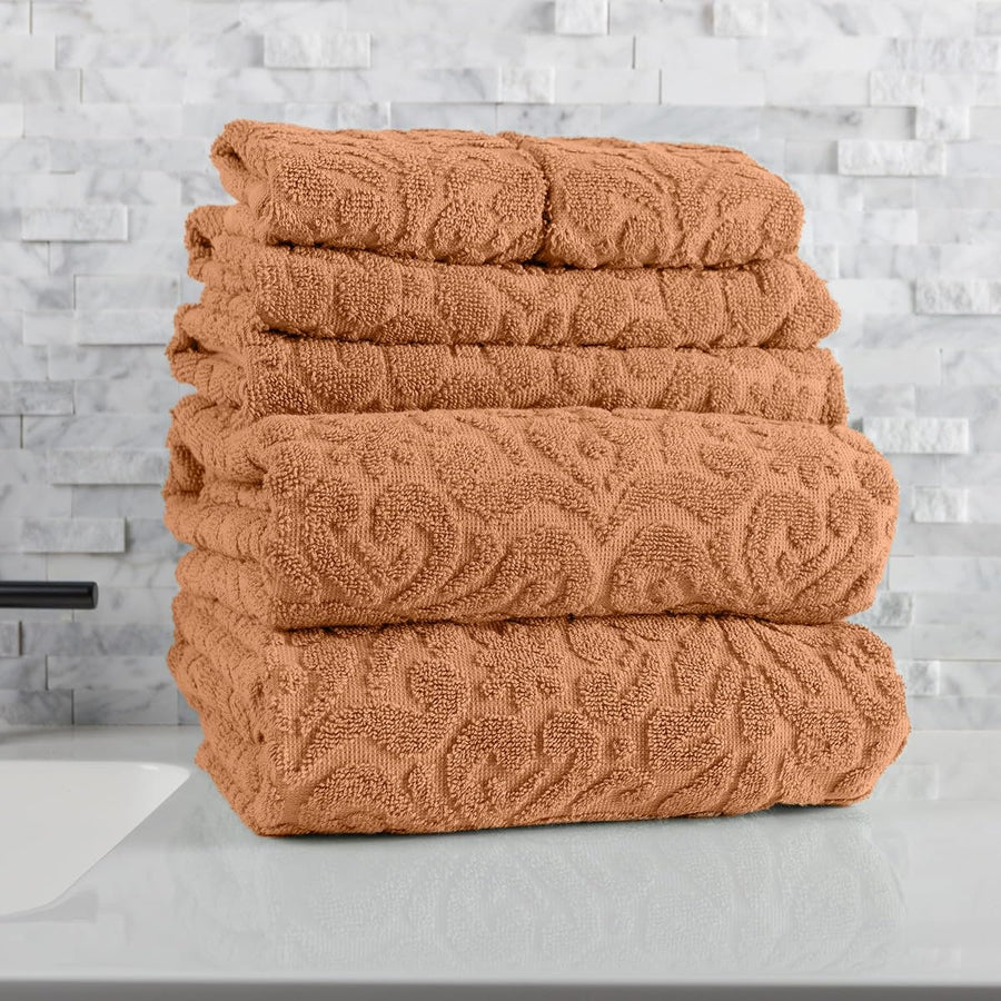 6PC Jacquard Towel Set — Lavish Home