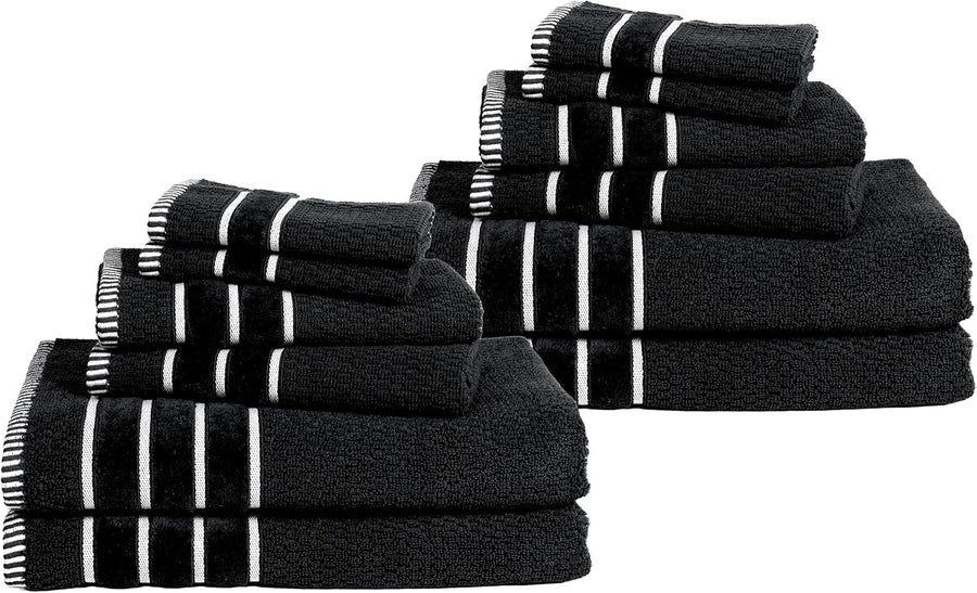 Towel Set - Combed Cotton Rice Weave Bathroom Accessories — Lavish Home
