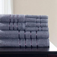 8PC Plush Bathroom Towels Set, 27.5"x57.25"x 0.25" view 3