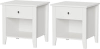 End Tables Set of 2 - Bedside Tables with Drawer and Storage view 1