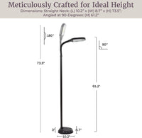 Floor Lamp - Full Spectrum Natural Sunlight Lamp with Bendable view 4