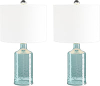 Table Lamp - Clear Glass Lamp with Open Base, LED Bulb view 11