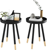 Round End Table, White, 17" x 22" view 26