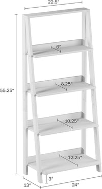 4-Tier Ladder Bookshelf Set, Set of 2 view 6