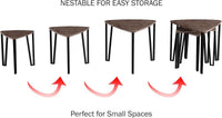 Nesting Set of 3, Modern Woodgrain Look for Living Room Coffee view 5