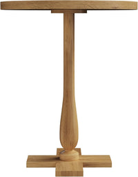 Pedestal Table - Living Room Side Table, Natural, 18"W x 22"H view 5