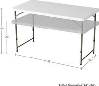 Indoor/Outdoor Portable Folding Table, Black, 2.5ft view 10