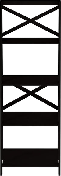 4-Tier Ladder Bookshelf, Black view 4