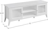 TV Stand with Storage Cabinet, 2 Cubbies and 2 Shelves view 2