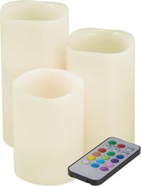 Flameless LED Candles, (L) 3" x (W) 3" x (H) 6" view 4