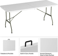 Indoor/Outdoor Portable Folding Table, Black, 2.5ft view 48