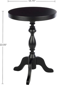 Pedestal Side Table, Black, 15.75" x 22" view 3