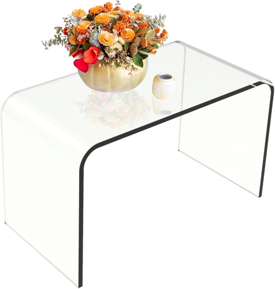 Acrylic Side Table, Clear, 14" x 12" x 24" &mdash; Lavish Home