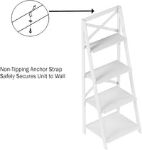 4-Tier Ladder Bookshelf, (L) 20" x (W) 17 x (H) 56" view 4