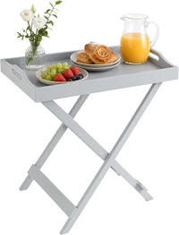 End Folding Modern Minimalist Wooden Contemporary Side Table view 7