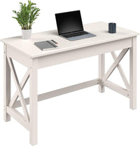 Writing Desk - Work Desk with X-Pattern Legs - for Office, White view 1