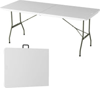 Indoor/Outdoor Portable Folding Table, Black, 2.5ft view 13