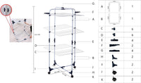 Clothes Drying Rack - 4-Tiered Laundry Station view 6