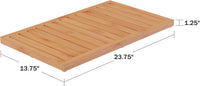 Bamboo Bathroom Mat, Natural, 23.8" x 13.8" view 4