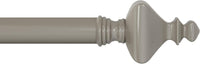 1-Inch Curtain Rod - Decorative Modern Turned Finials view 1