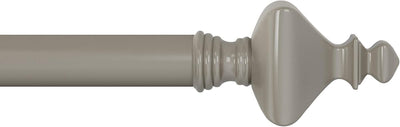 1-Inch Curtain Rod - Decorative Modern Turned Finials