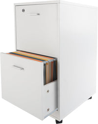 2-Drawer Wooden File Cabinet with Lock, Black, 16" x 27" view 22