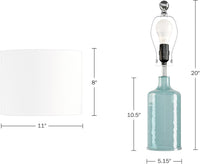 Table Lamp - Clear Glass Lamp with Open Base, LED Bulb view 13